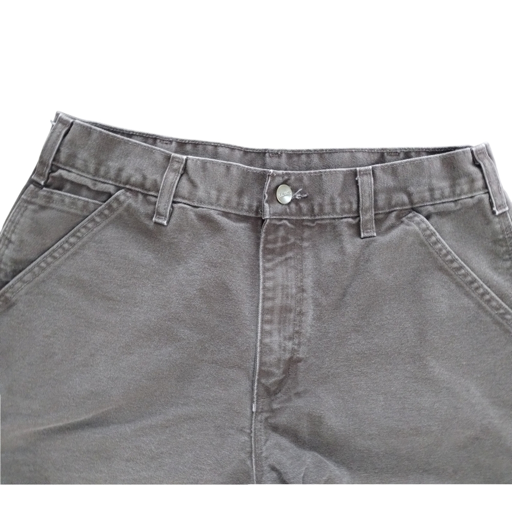 Vintage Carhartt B11 Dark Brown Duck Work Pants 33x30 Dungaree Fit - Picture 5 of 12